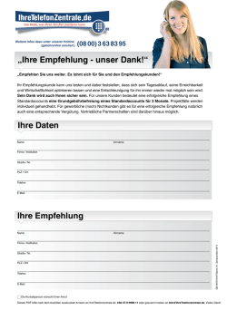 Ihre Empfehlung - IhreTelefonzentrale.de