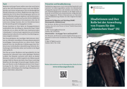 Jihadistinnen und ihre Rolle bei der Anwerbung von Frauen f&uuml;r den
