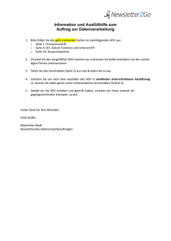 Information und Ausf&uuml;llhilfe zum Auftrag zur