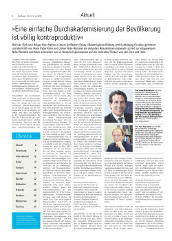 Eine einfache Durchakademisierung der Bev&ouml;lkerung ist v&ouml;llig
