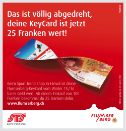 Das ist völlig abgedreht, deine KeyCard ist jetzt 25 Franken wert!