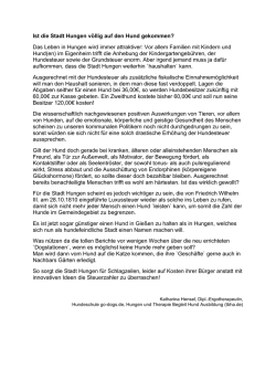 Ist die Stadt Hungen völlig auf den Hund gekommen