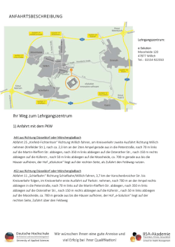 Ihr Weg zum Lehrgangszentrum - BSA