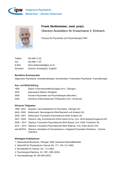 Frank Stottmeister, med. pract. Oberarzt Akutstation für Erwachsene