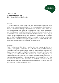 Dr. Frank Pawlitschek ist Mitgr&uuml;nder