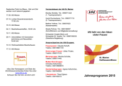 Jahresprogramm 2015 - Maria K&ouml;nigin, Lingen & St. Marien, Lingen