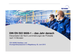 DIN EN ISO 9606-1 &ndash; das Jahr danach