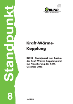 BUND-Standpunkt zum Ausbau der Kraft-Wärme