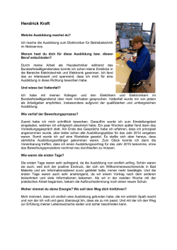 Interview mit Hendrick Kraft