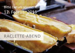 12. Februar 2016 raclette-aBenD