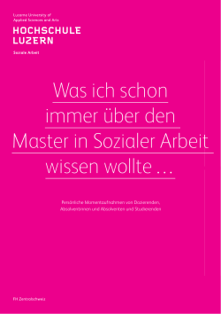 Master-Booklet - Hochschule Luzern