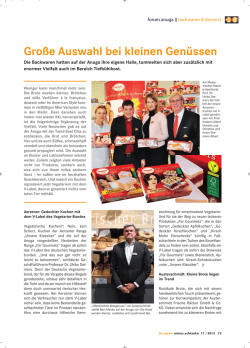Gro&szlig;e Auswahl bei kleinen Gen&uuml;ssen