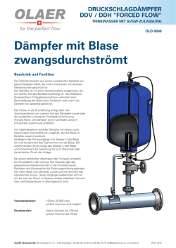 Dämpfer mit Blase zwangsdurchströmt