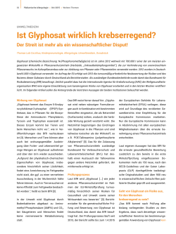 Ist Glyphosat wirklich krebserregend?