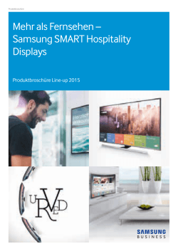 Mehr als Fernsehen – Samsung SMART Hospitality Displays
