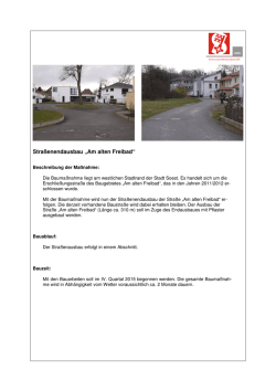 Straßenendausbau „Am alten Freibad“