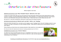 Osterferien in der Alten Fasanerie