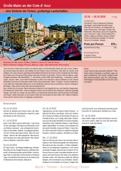 Gro&szlig;e Maler an der Cote d` Azur