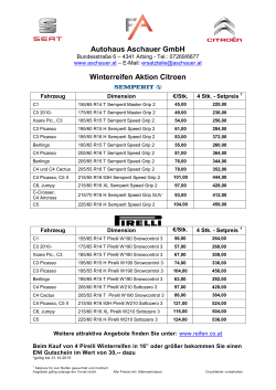Autohaus Aschauer GmbH Winterreifen Aktion Citroen