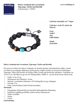 Shriya Armband mit Lavasteinen, Tigerauge, Türkis und Howlith