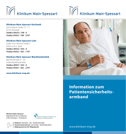 Information zum Patientensicherheits- armband