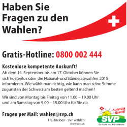 Haben Sie Fragen zu den Wahlen?