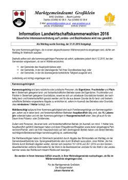Informationen LWK Wahlen - Marktgemeinde Großklein