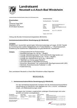 Dokumentenvorlage Bescheid Landratsamt Neustadt a.d. Aisch