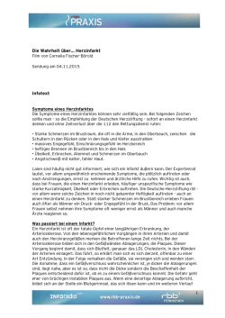 Infoblatt zu Die Wahrheit &uuml;ber Herzinfarkt