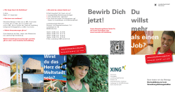 Du willst mehr als einen Job? Bewirb Dich jetzt!
