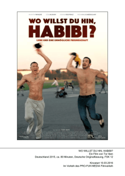 WO WILLST DU HIN, HABIBI? - PRO