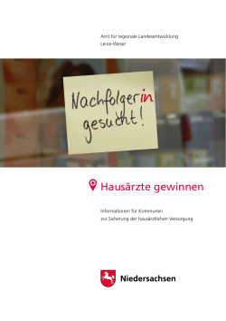 Haus&auml;rzte gewinnen - Amt f&uuml;r regionale Landesentwicklung Leine