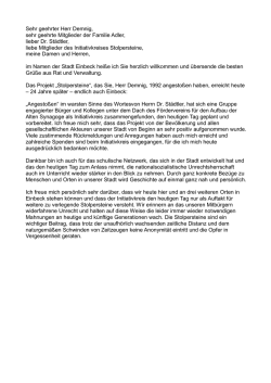Gru&szlig;wort B&uuml;rgermeisterin Stolpersteine 16-02-12
