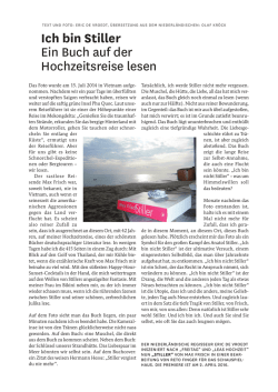 Ich bin Stiller &ndash; Ein Buch auf der Hochzeitsreise lesen Ein Text des