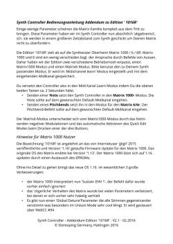 Edition &sbquo;1016R` Addendum Deutsch V2.1  / 02/2016