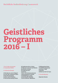 Geistliches Programm