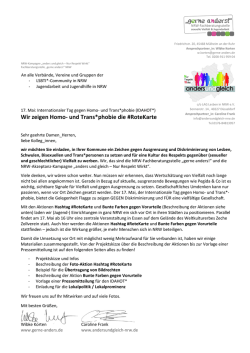 Wir zeigen Homo- und Trans*phobie die #RoteKarte
