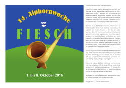 1. bis 8. Oktober 2016 - Alphorn total bei alphornmusik.ch