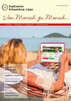 Kundenzeitschrift Ausgabe Sommer 2015