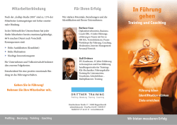 In F&uuml;hrung gehen