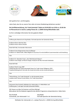 Sehr geehrte Fest- und Ehrengäste, vielen Dank, dass Sie an