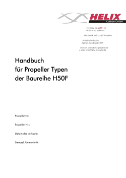 Handbuch für Propeller Typen der Baureihe H50F