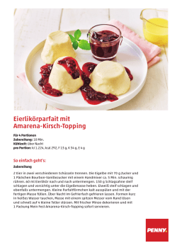 Eierlik&ouml;rparfait mit Amarena-Kirsch-Topping