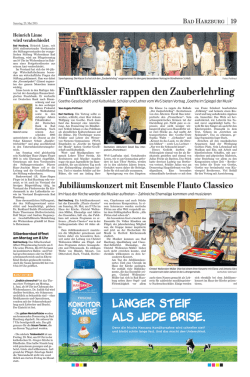 Goethe im Spiegel der Musik - beim Kulturklub Bad Harzburg
