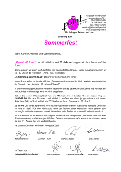 Sommerfest - Gerstmayr Reisen