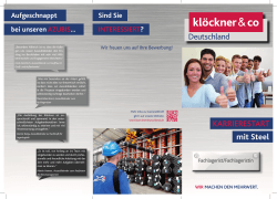Fachlagerist - Klöckner & Co Deutschland GmbH