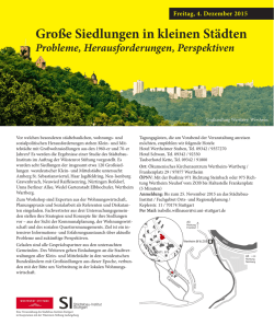 Gro&szlig;e Siedlungen in kleinen St&auml;dten