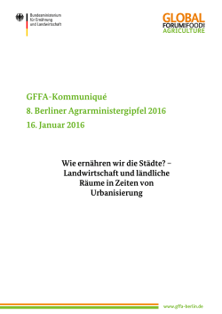 GFFA-Kommuniqué 2016