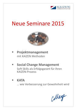 Neue Seminare 2015