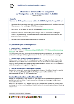 Informationen f&uuml;r Verwender von Messger&auml;ten zur Anzeigepflicht